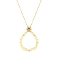 Tear Drop Halo Necklace