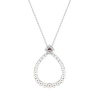 Tear Drop Halo Necklace