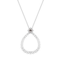 Tear Drop Halo Necklace