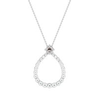 Tear Drop Halo Necklace