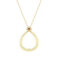 Tear Drop Halo Necklace