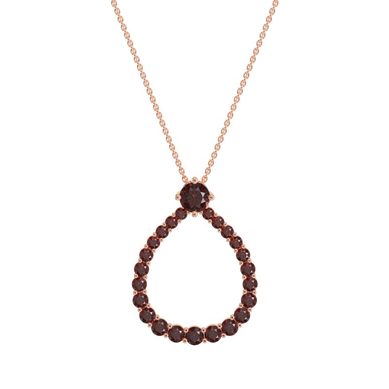 Tear Drop Halo Necklace