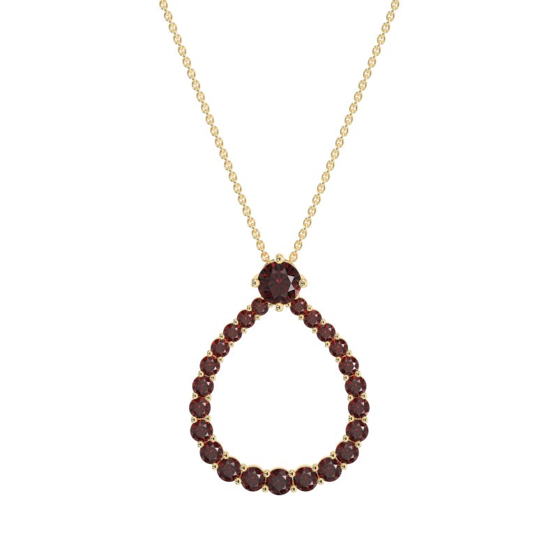 Tear Drop Halo Necklace