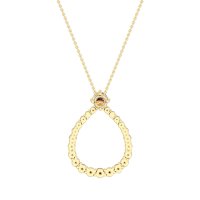 Tear Drop Halo Necklace