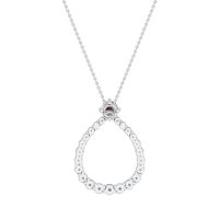 Tear Drop Halo Necklace