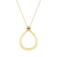 Tear Drop Halo Necklace