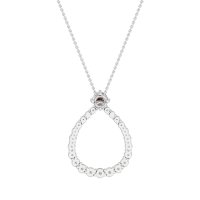 Tear Drop Halo Necklace