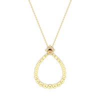 Tear Drop Halo Necklace