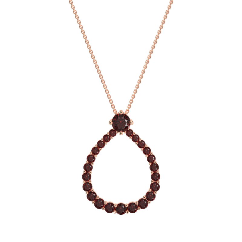 Tear Drop Halo Necklace