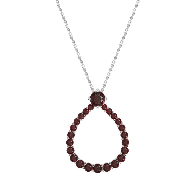 Tear Drop Halo Necklace