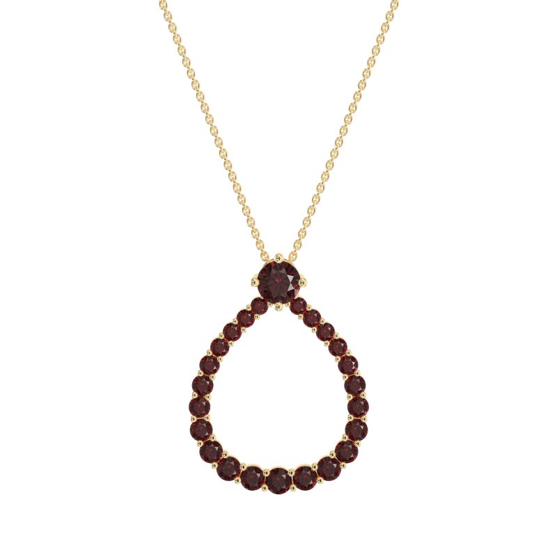 Tear Drop Halo Necklace