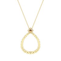 Tear Drop Halo Necklace