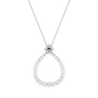 Tear Drop Halo Necklace