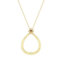 Tear Drop Halo Necklace