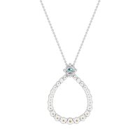 Tear Drop Halo Necklace