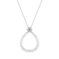 Tear Drop Halo Necklace