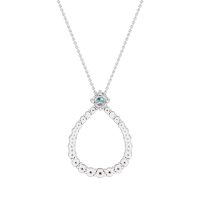 Tear Drop Halo Necklace