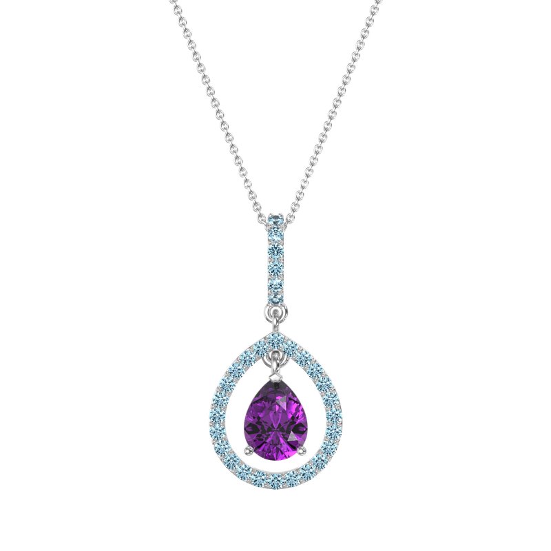 Tear Drop Large Halo Necklace