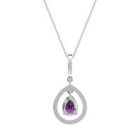 Tear Drop Large Halo Necklace