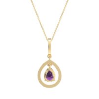 Tear Drop Large Halo Necklace