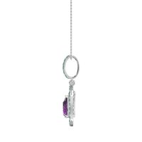 Tear Drop Large Halo Necklace