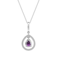 Tear Drop Large Halo Necklace