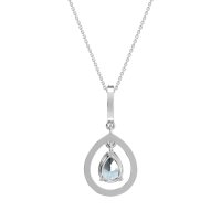 Tear Drop Large Halo Necklace