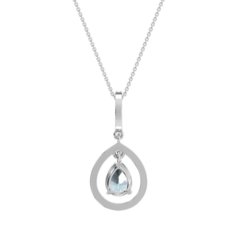 Tear Drop Large Halo Necklace
