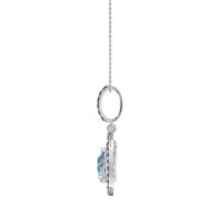 Tear Drop Large Halo Necklace