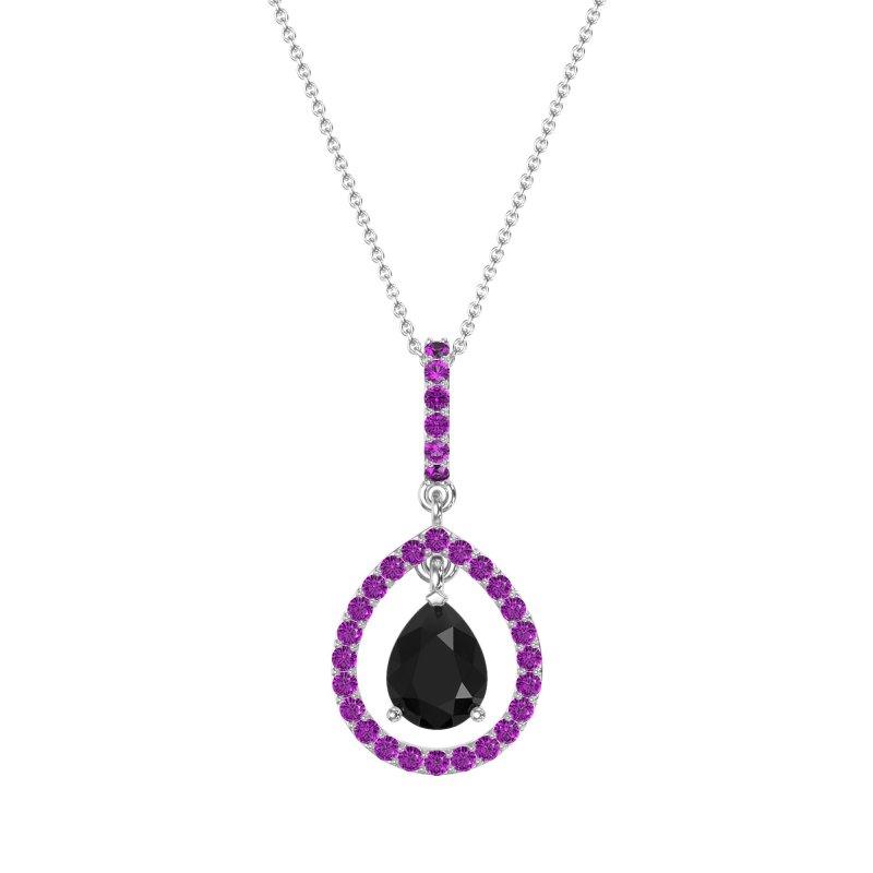 Tear Drop Large Halo Necklace