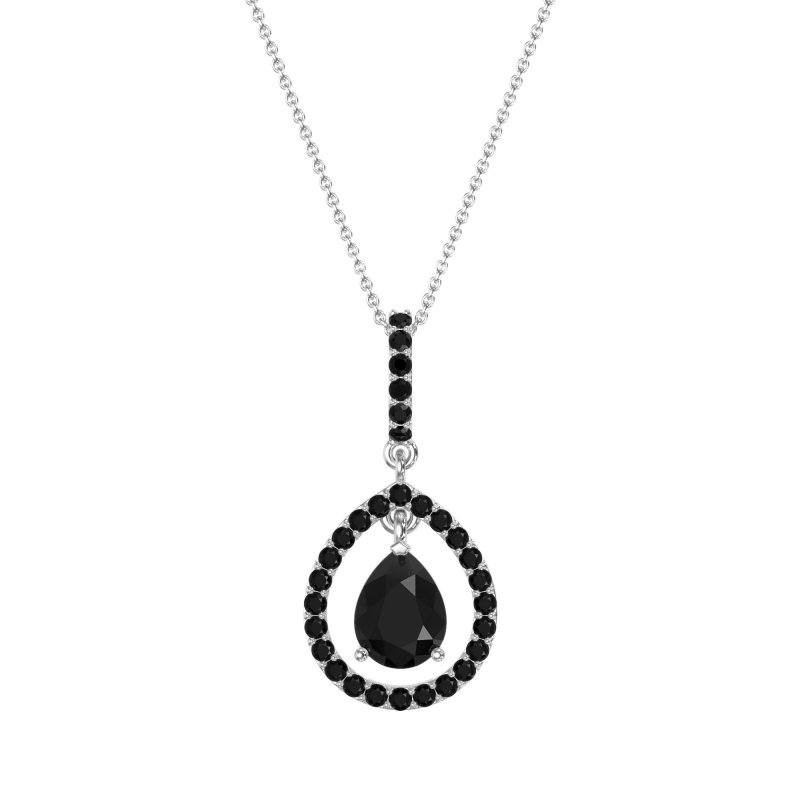 Tear Drop Large Halo Necklace