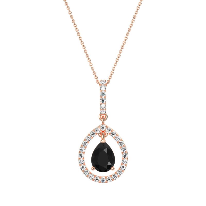 Tear Drop Large Halo Necklace
