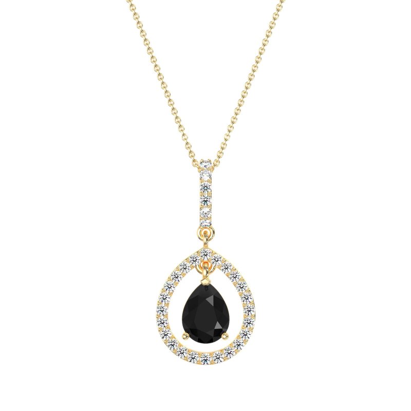 Tear Drop Large Halo Necklace