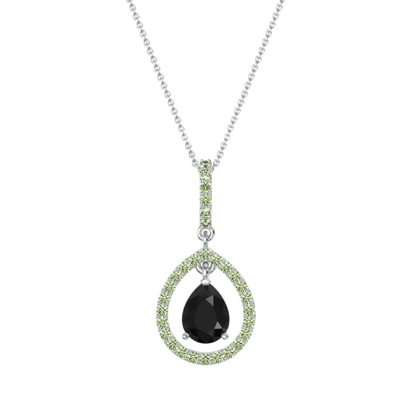 Tear Drop Large Halo Necklace