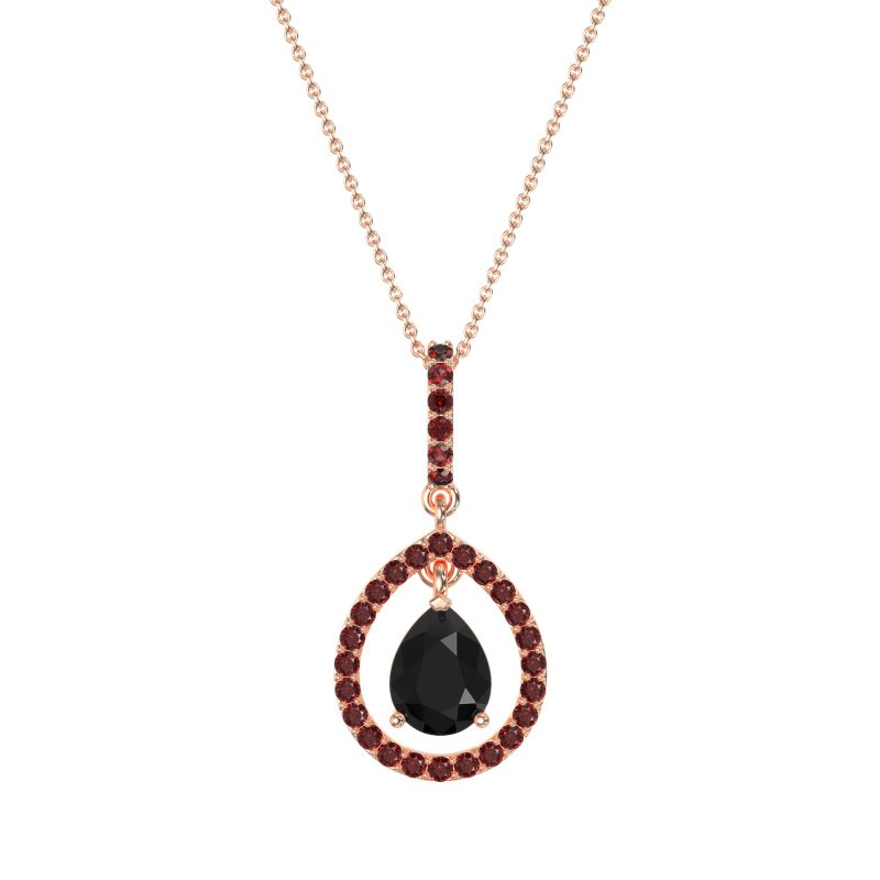 Tear Drop Large Halo Necklace