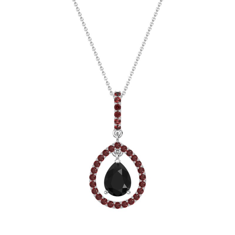 Tear Drop Large Halo Necklace