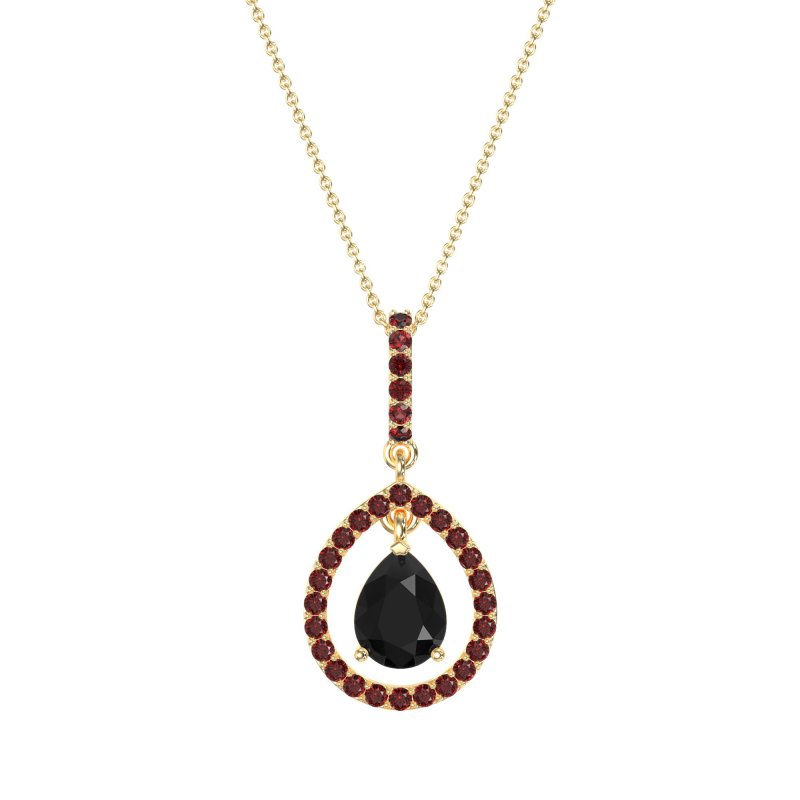 Tear Drop Large Halo Necklace