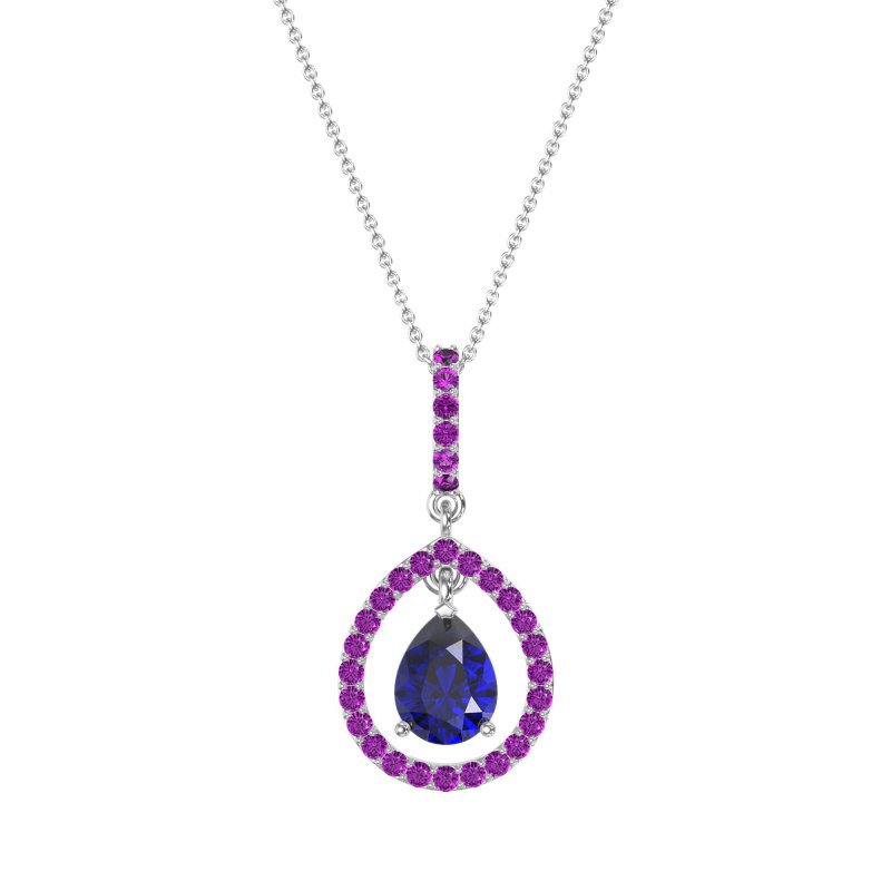 Tear Drop Large Halo Necklace