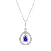 Tear Drop Large Halo Necklace