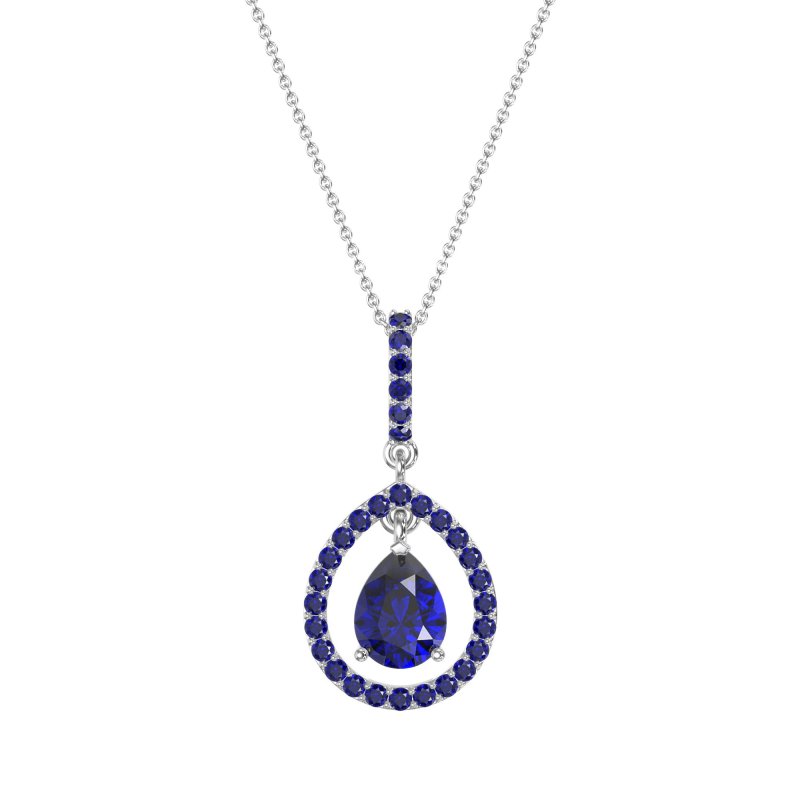 Tear Drop Large Halo Necklace