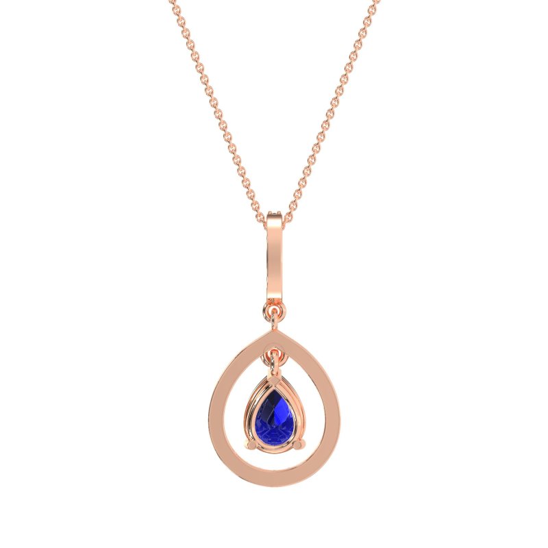 Tear Drop Large Halo Necklace