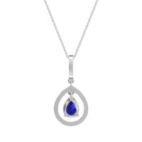 Tear Drop Large Halo Necklace