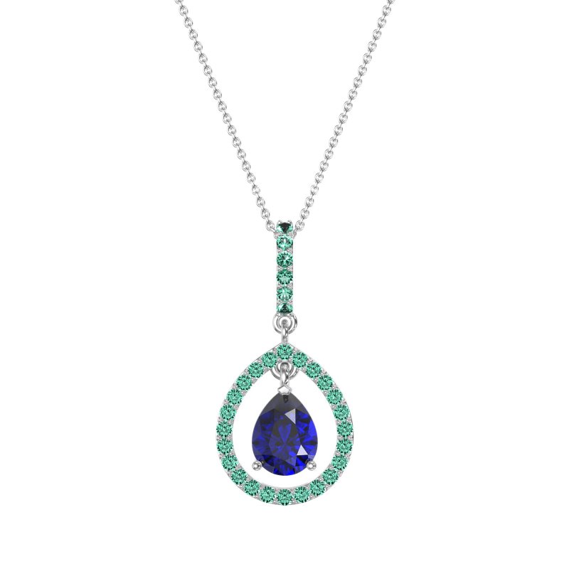Tear Drop Large Halo Necklace