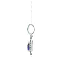 Tear Drop Large Halo Necklace