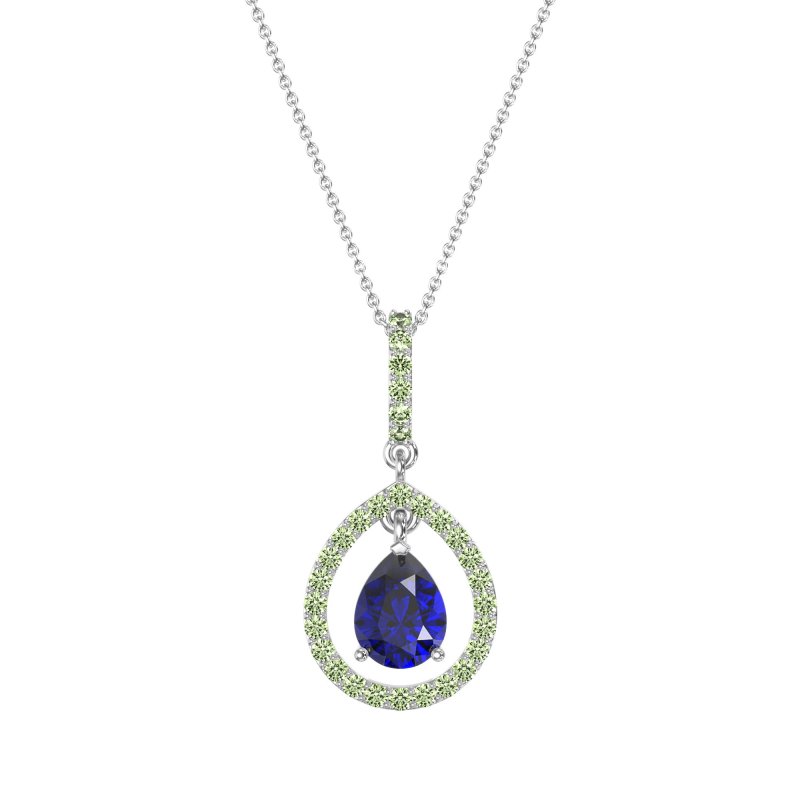 Tear Drop Large Halo Necklace