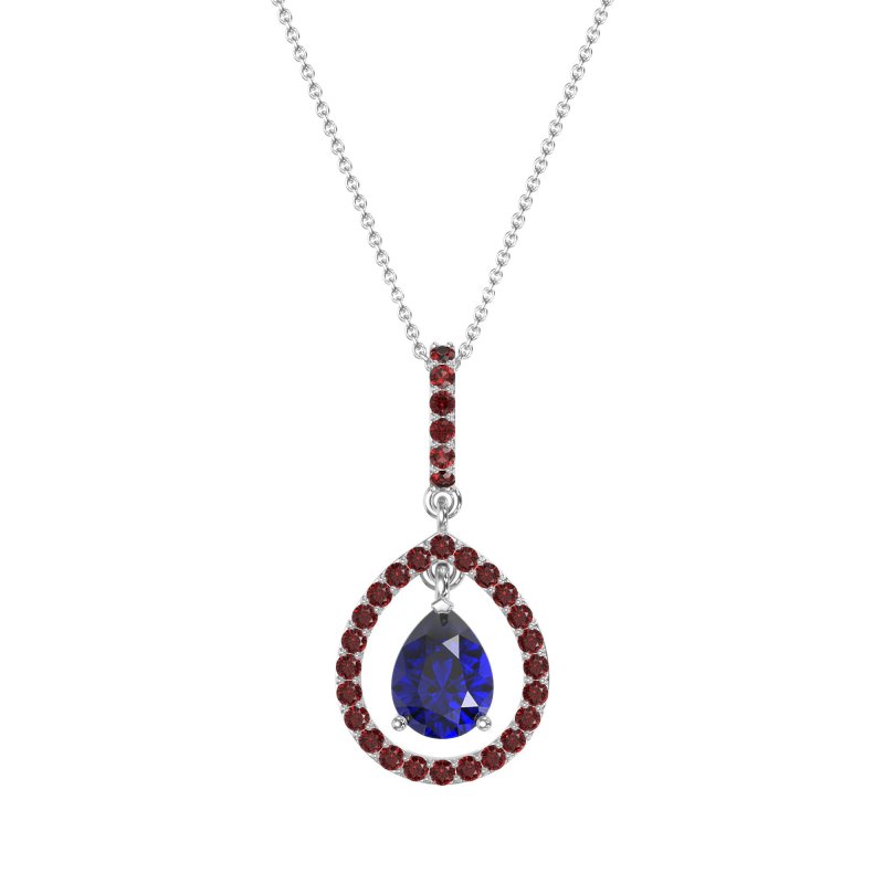 Tear Drop Large Halo Necklace
