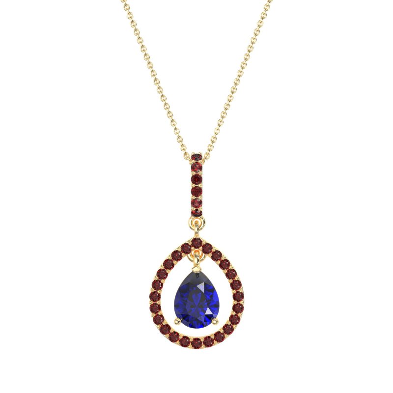 Tear Drop Large Halo Necklace