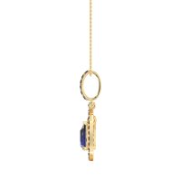 Tear Drop Large Halo Necklace