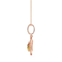 Tear Drop Large Halo Necklace