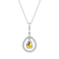Tear Drop Large Halo Necklace